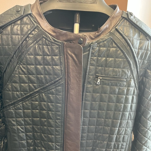 L.A.M.B. leather bomber jacket -black - Picture 3 of 14